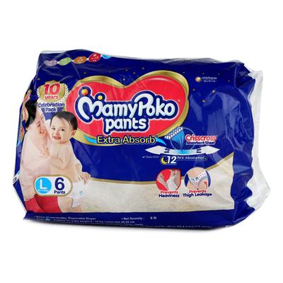 MamyPoko Pants Extra Absorb (L) 6's - Diapers & Wipes