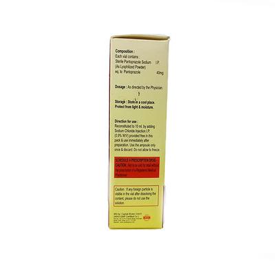 PANTACIL 40 Injection 1's - Ulcer/Reflux/Flatulence-Aaa