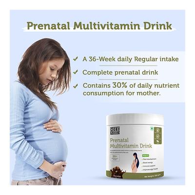 SheNeed Prenatal Multivitamin Drink Powder + Postnatal Multivitamin Drink Powder (Pack of 2 x 300 gm) - Multi-Vitamins