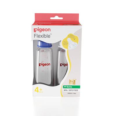 Pigeon Flexible 4+ Months PP Feeding Bottle (Pack of 2 x 200 ml) 1's - Feeding & Nursing