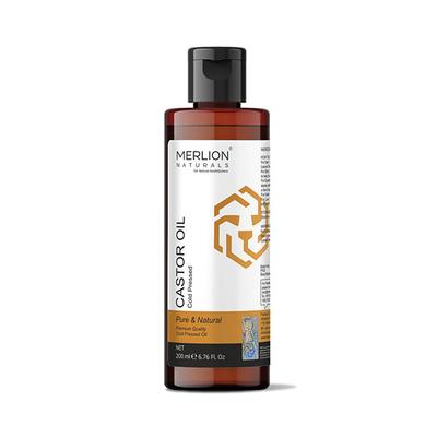Merlion Naturals Pure & Natural Cold Pressed Oil - Castor 200 ml - Massage Oils
