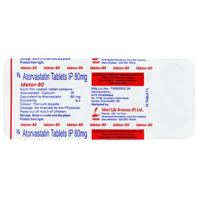 IDETOR 80mg Tablet 10's - High Cholesterol-Dys