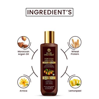 Khadi Organique Hair Cleanser - Moroccan Argan Oil 200 ml - Personal Care (Ayush)