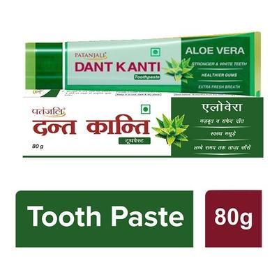 Patanjali Dant Kanti Tooth Paste - Aloevera Gel 80 gm - Toothpaste