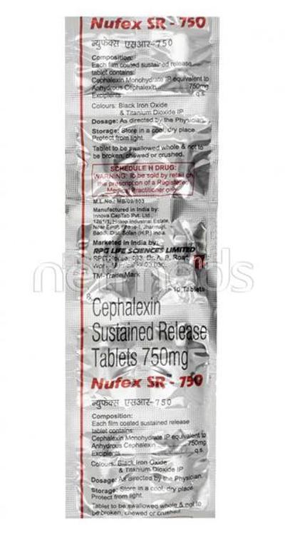 Nufex SR 750mg Tablet 10'S - Bacterial Infections-Cep
