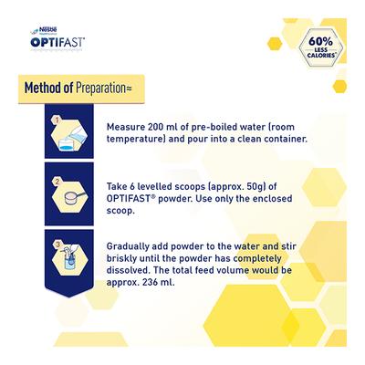 Nestle Optifast Weight Management Powder - Vanilla Shake Flavour 400 gm - Weight Gain