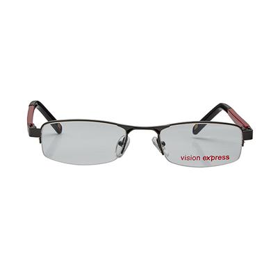 Vision Express 12003 Gun Metal Rectangle Eyeglasses (Including UV Blue Lens) 1's - Wearables Eye Glasses