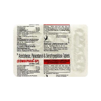 COMBIPARA SP Tablet 10's - Pain relief-Nsa