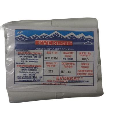 Everest Absorbent Gauze Roll (5 cm x 3 m) 10's - Bandages & Dressings