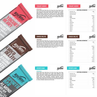 Max Protein & RiteBite Assorted Bar (Pack of 14) - Nutritional Bars