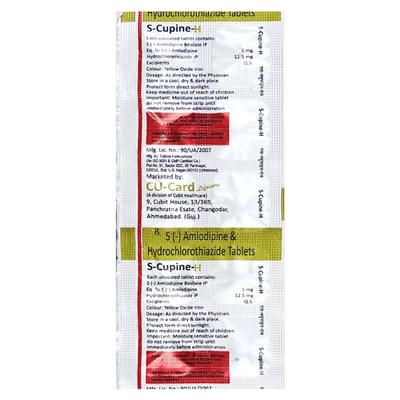 S CUPINE H Tablet 10's - Hypertension-Cal