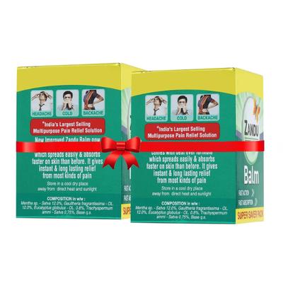 Zandu Balm Fast Action (Pack Of 2 x 50 ml) - Balm & Ointments