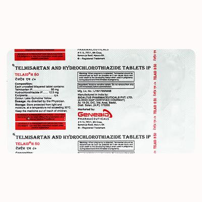 TELAID H 80 Tablet 10's - Hypertension-Ang