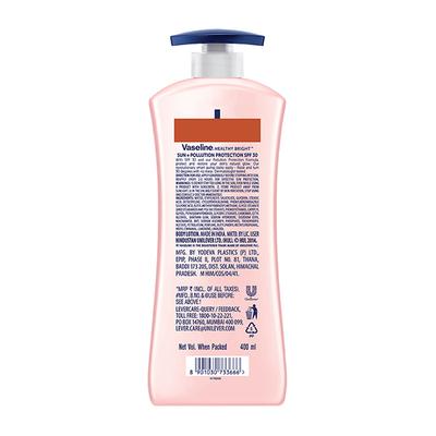 Vaseline Healthy Bright Sun+Pollution Protection SPF 30 Pa++ Body Lotion 400 ml - Lotions & Creams