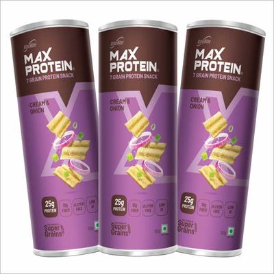 RiteBite Max Protein Chips - Cream & Onion (Pack of 3) - Nutritional Bars