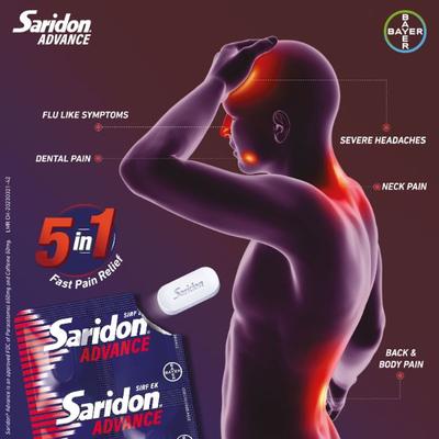 Saridon Advance Tablets for 5 in 1 Pain Relief 10's - Pain Relief Supplement