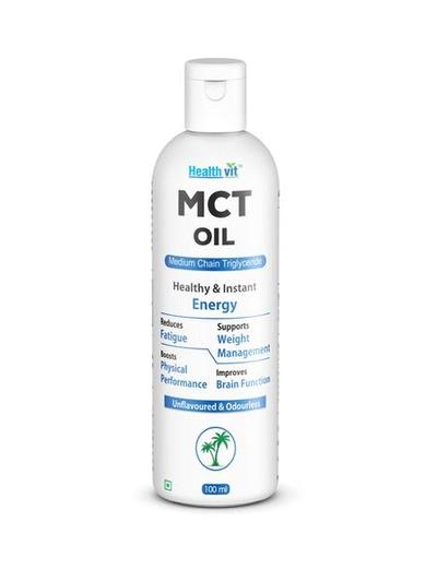 Healthvit MCT (Medium Chain Triglyceride) Oil 100 ml - Weight Loss