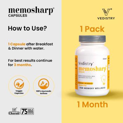 Vedistry MemoSharp Capsule 60's - Speciality Medicines