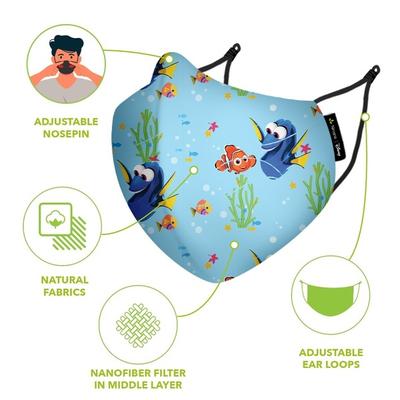 Nirvana Disney Kids Face Mask - Monster & Nemo (S) 2's - Face Mask