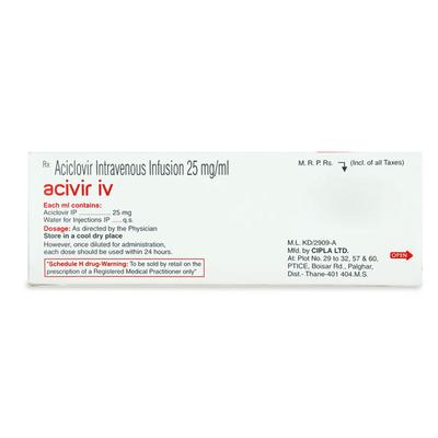 Acivir IV Injection 10ml (N) - Viral infections-Ant