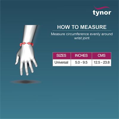 Tynor Wrist Wrap (Neoprene) (One Size Fits All) (J 04) - Knee/Ankle/Leg/Foot Supports
