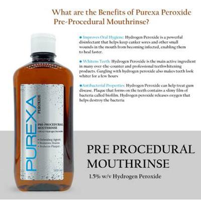 Purexa Peroxide Pre Procedural Mouthwash 500 ml - Mouthwash