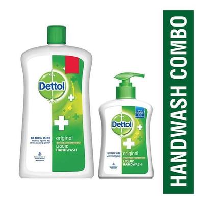 Dettol Liquid Handwash - Original Combo Pack (900 ml + 200 ml) - Hand Sanitizer