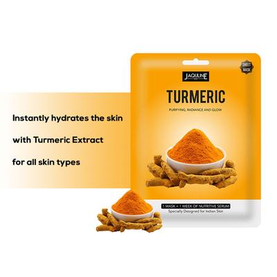 Jaquline USA Turmeric Sheet Mask 25 gm - Sheet Masks
