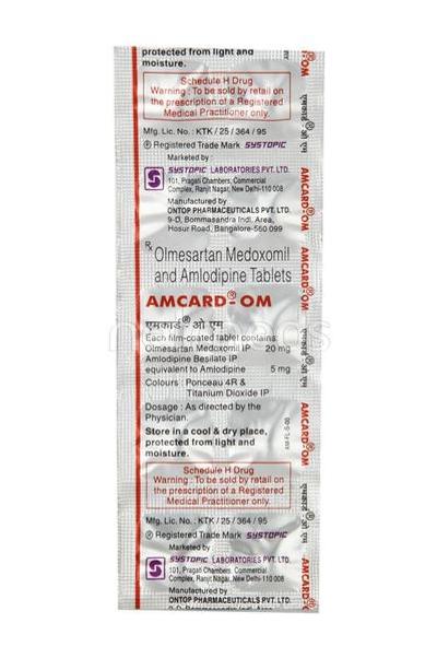 Amcard OM Tablet 10'S - Hypertension-Ana
