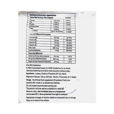 ELCOPLEX Z NEW Capsule 15's - Supplements-Vam