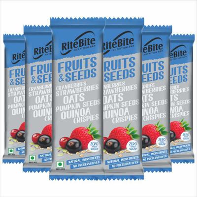RiteBite Fruit & Seeds Bar (Pack of 6) - Nutritional Bars