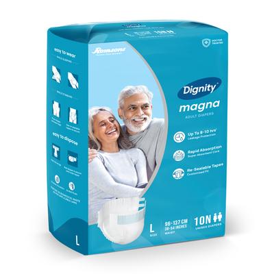 Dignity Magna Adult Diapers (L) 10's - Adult Diapers & Pads
