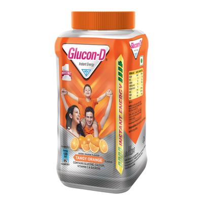 Glucon-D Instant Energy Powder - Tangy Orange (Jar) 400 gm - Energy Drinks
