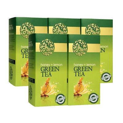 LaPlant Green Tea Bags - Honey & Lemon (Pack of 5 x 25's) - Teas
