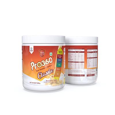 Pro360 Classic Nutritional Powder - Kesar Badam Flavour 200 gm - Daily Health Drinks