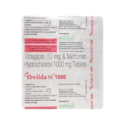 IBVILDA M 1000mg Tablet 15's - Diabetes-Ant