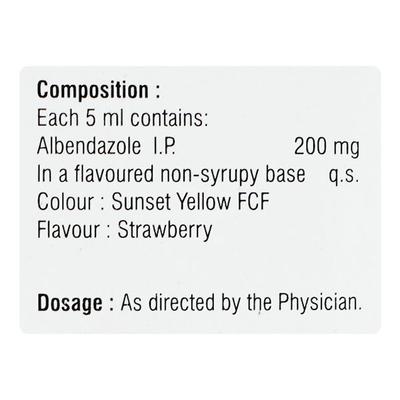 ALBENDAZOLE (CADILA) Suspension 10ml - Parasitic Worms-Ant