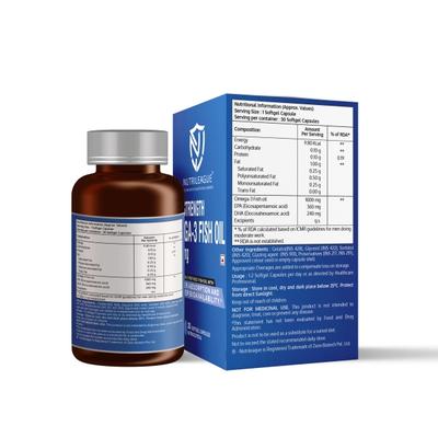 Nutrileague High Strength Omega 3 Fish Oil 1000mg Softgel Capsules 30's - Multi-Vitamins