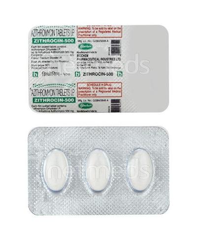 Zithrocin 500mg Tablet 3'S - Bacterial Infections-Mac