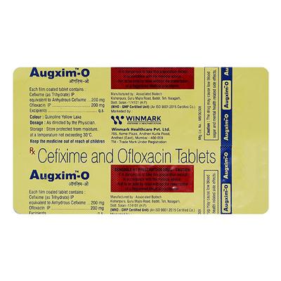AUGXIM O Tablet 10's - Bacterial Infections-Cep