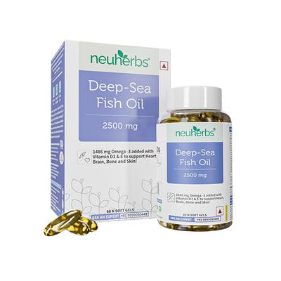 Neuherbs Deep Sea Fish Oil Softgels 60's (N) - Omega Fish Oil Fatty Acids