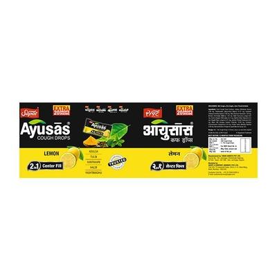 Sapat Ayusas Cough Drops Lozenges - Lemon 200's - Cough & Cold (Ayush)