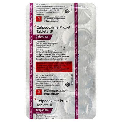Safpod 200mg Tablet 10'S - Bacterial Infections-Cep