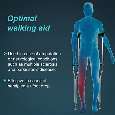 Tynor Auxiliary Crutch (M) (L 21) - Silver - Wheelchairs & Walking Sticks