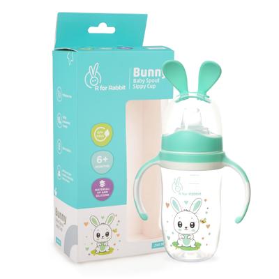 R for Rabbit Bunny Baby Spout Sippy Cup 240 ml - Green - Feeding & Nursing