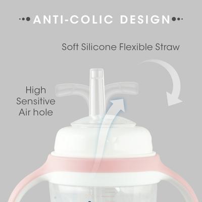 R for Rabbit Baloo Baby Straw Sipper 300 ml - Pink - Pacifiers & Teethers