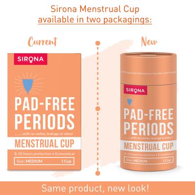 Sirona Reusable Menstrual Cup - Medium (Pack of 2) - Menstrual Cups