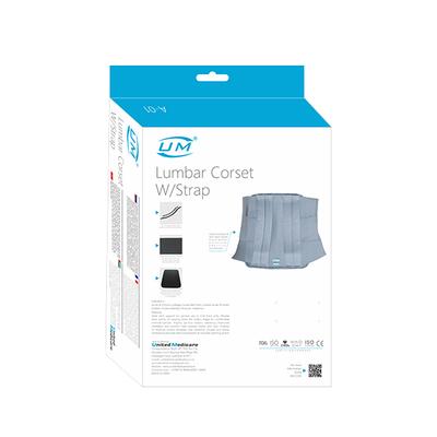 UM Lumbar Corset W/Strap (A01) (M) - Abdomen/Neck/Arm/Elbow Supports