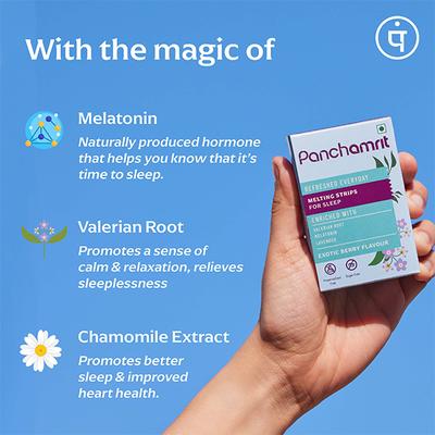 Panchamrit Melting Strips For Sleep - Exotic Berry Flavour 30's - General Health