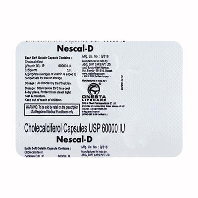 NESCAL D Softgel 4's - Supplements-Vam